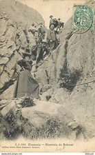 74 - Chamonix - Mont-Blanc - Cheminée du Brévent - Animée - Alpinisme - CPA - Vo
