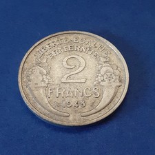 Pièce de 2 Franc MORLON année 1948 en aluminium-magnésium qualité TTB