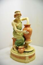 STATUETTE CERAMIQUE fin XIXe 1900 potier au tour Haut.: 31 cm VASE
