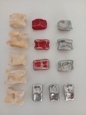 Anciens jeux d'osselets 9 en métal et 5 en os véritable Knucklebones collection