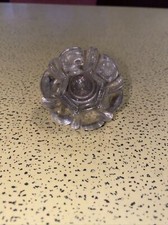 ANCIENNE POIGNEE BOUTON DE PORTE EN VERRE ET LAITON