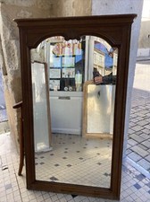 Grand Miroir Fin XIXe Biseauté à Poser Ou Accrocher