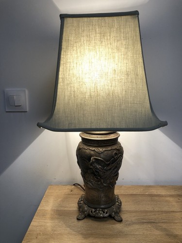 Lampe asiatique bronze - lampe, en