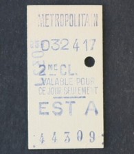 Ancien ticket Paris Métro