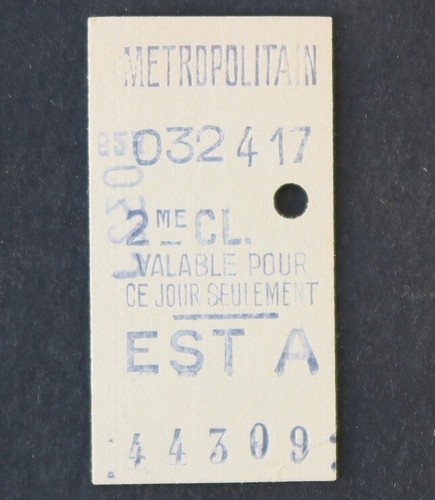 Ancien ticket paris - ancien,