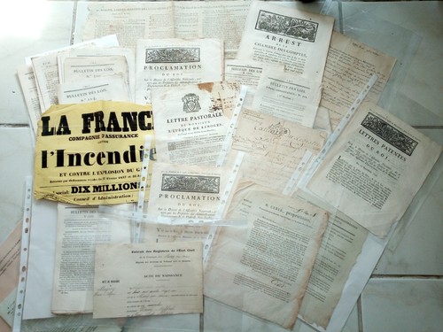 Ensemble vieux documents - ensemble, de