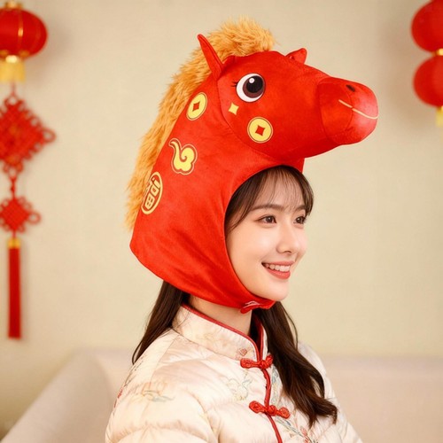 Chapeau cheval peluche - de,