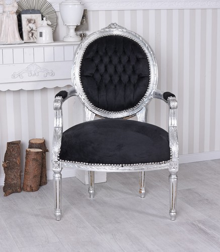 Prunksessel argent noir - prunksessel,