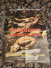 Affiche 1970 FRISSONS AFRICAINS 60x80 SULISTROWSKI, Brigitte LAHAIE