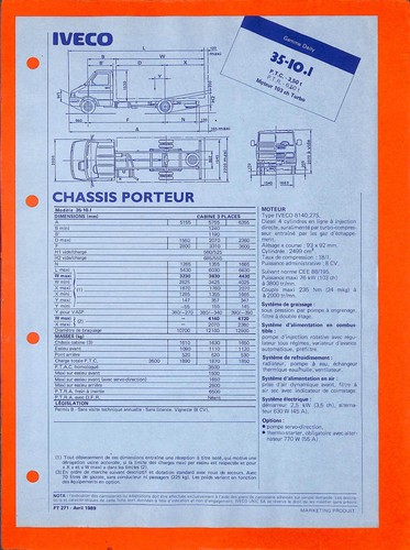 Iveco fiche technique - iveco, /