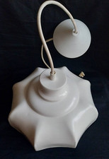 SUSPENSION VRIELAND DESIGN HOLLANDAIS EN METAL BLANC ANNEE 70