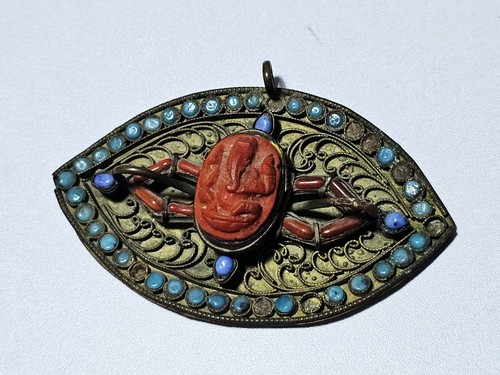 Ancien bijoux fibule pendentif - fibule,