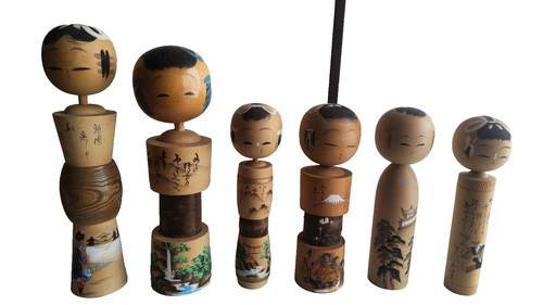 Lot poupées kokeshi - lot, 6