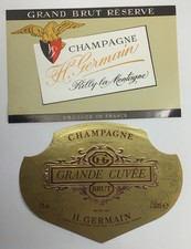 GERMAIN -  2 ÉTIQUETTES