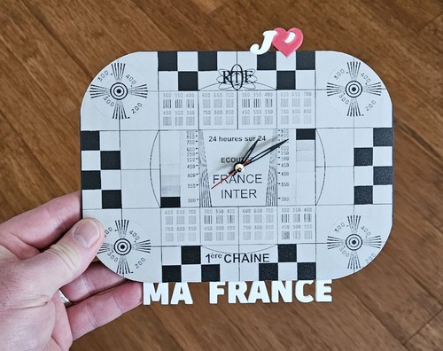 Grand magnet pratriote - grand, horloge