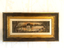 Cadre ancienne et image tissu
