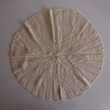 Nappe napperon guéridon fait main crochet point Venise art nouveau France N3609