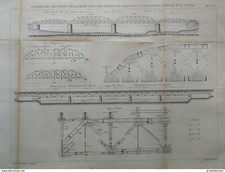 ANNALES PONTS et CHAUSSEES (Allemagne) - Constructions de ponts métalliques 1887