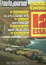 L'AUTO JOURNAL N°12 2 CV/6 / CITROEN G SPECIAL / 104 GL / R4 SAFARI /ROVER 3500