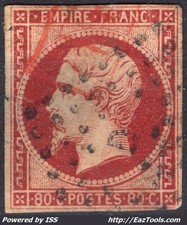 FRANCE EMPIRE 80c CARMIN N°