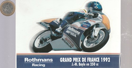 Autocollant moto rothmans - moto, gp.