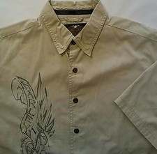 Harley Davidson An American Legend Motor Clothes Mens Size Large Tan Embroidered