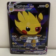Carte Pokemon Pikachu Cosplay Vegeta Holo Prism Manga Dbz