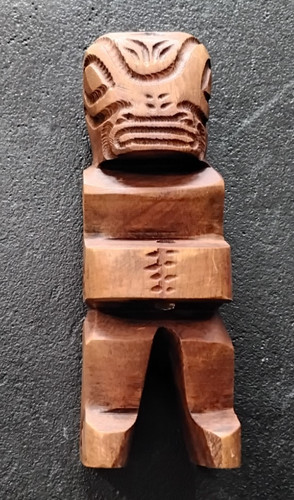 Statue polynésienne bois - statue, tiki