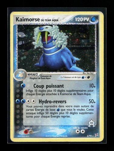 Carte pokémon kaimorse - kaimorse, 6/95
