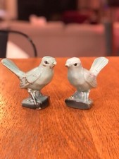 Paire d'oiseaux vert d'eau céramique faience art déco. CHAUVEL. 1931. ht 11 cm.