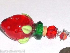 Glass Red Strawberry fruit