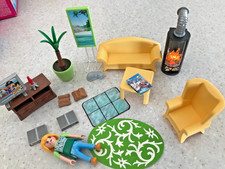 PLAYMOBIL 5308 salon et poêle MOBILIER maison DOLLHOUSE