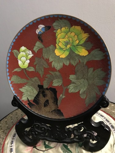 Cloisonne assiette plat - plat, bronze
