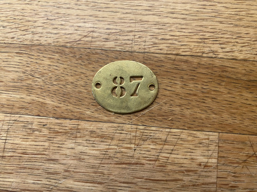 Numéro laiton pour - numéro, 87