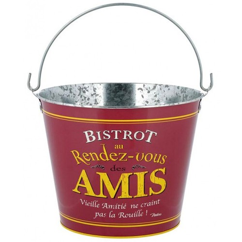 Seau canettes métal - seau, à