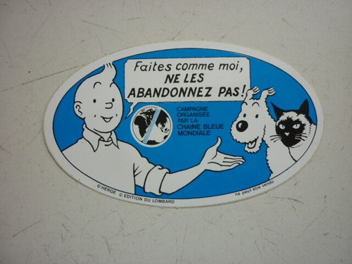 Autocollant tintin les - tintin, ne