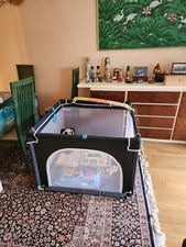 Parc Bebe 92x92x62 bleu/gris