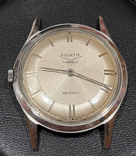 piquette watch 17 jewels made in France no bracelet manual mechanical movement