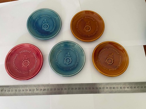Lot soucoupes cendriers - 5, soucoupes/cendriers