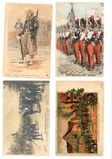 Lot 9 cartes postales uniforme second empire Divers Edition Originale Napoleon