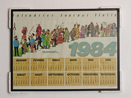 Calendrier tintin 1984 - calendrier,