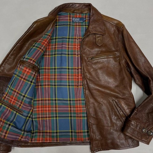 Veste cuir rrl ralph - ralph, lauren