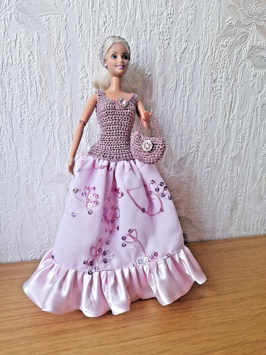 Robe longue blanche rose - longue, et