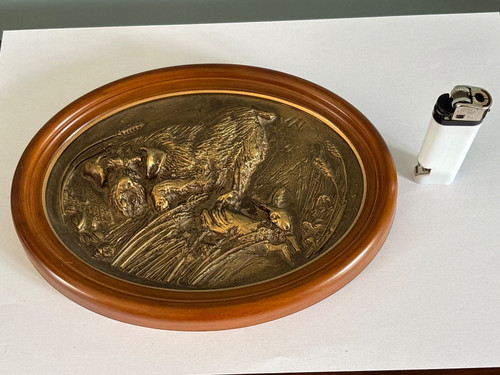 Plaque bronze chien - plaque,
