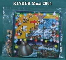 Kinder maxi Noël Europe 2007, TT-3N-4 puzzle village de Noël + BPZ