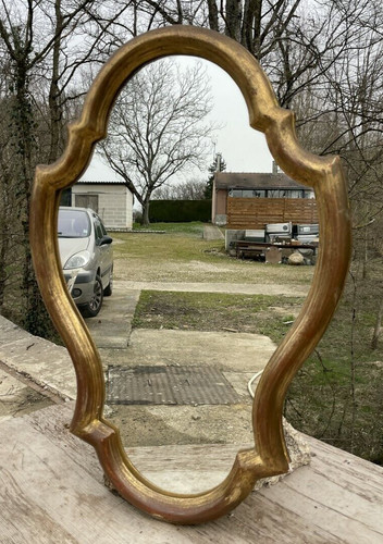 Joli petit miroir bois - miroir,