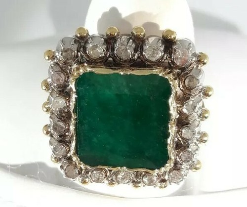 Bague émeraude diamant - bague,