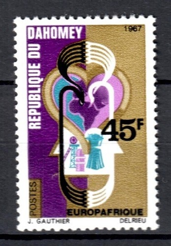 Timbre stamp dahomey 1967 - /,