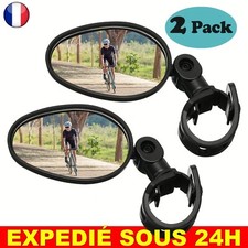 ✅ 2 Rétroviseurs Large Universel Guidon Vélo Réglable Angle Rotation VTT Route