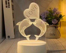 Veilleuses Version Dauphin Cœur Love